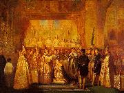Francois-Rene Moreaux Coronation of Pedro II of Brazil oil